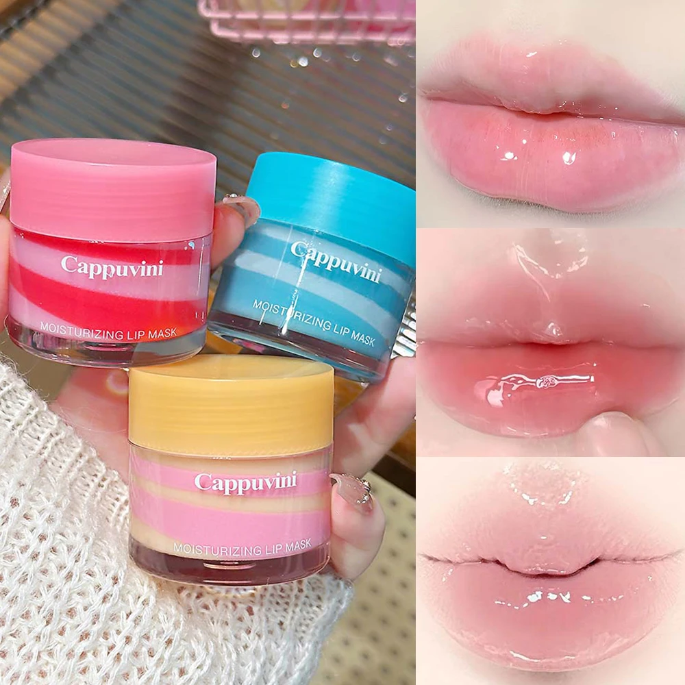 

Увлажняющая маска для губ с фруктовым вкусом, нелипкий бальзам для ухода за губами, для гладких и пышных губ