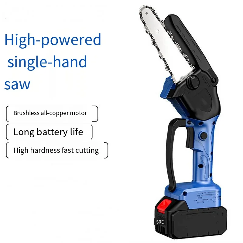 

High Power Lithium Chainsaw Rechargeable Household Electric Chain Saw Portable Logging And Pruning Saw 전기톱 Chainsaw 무선전기톱 전지가위