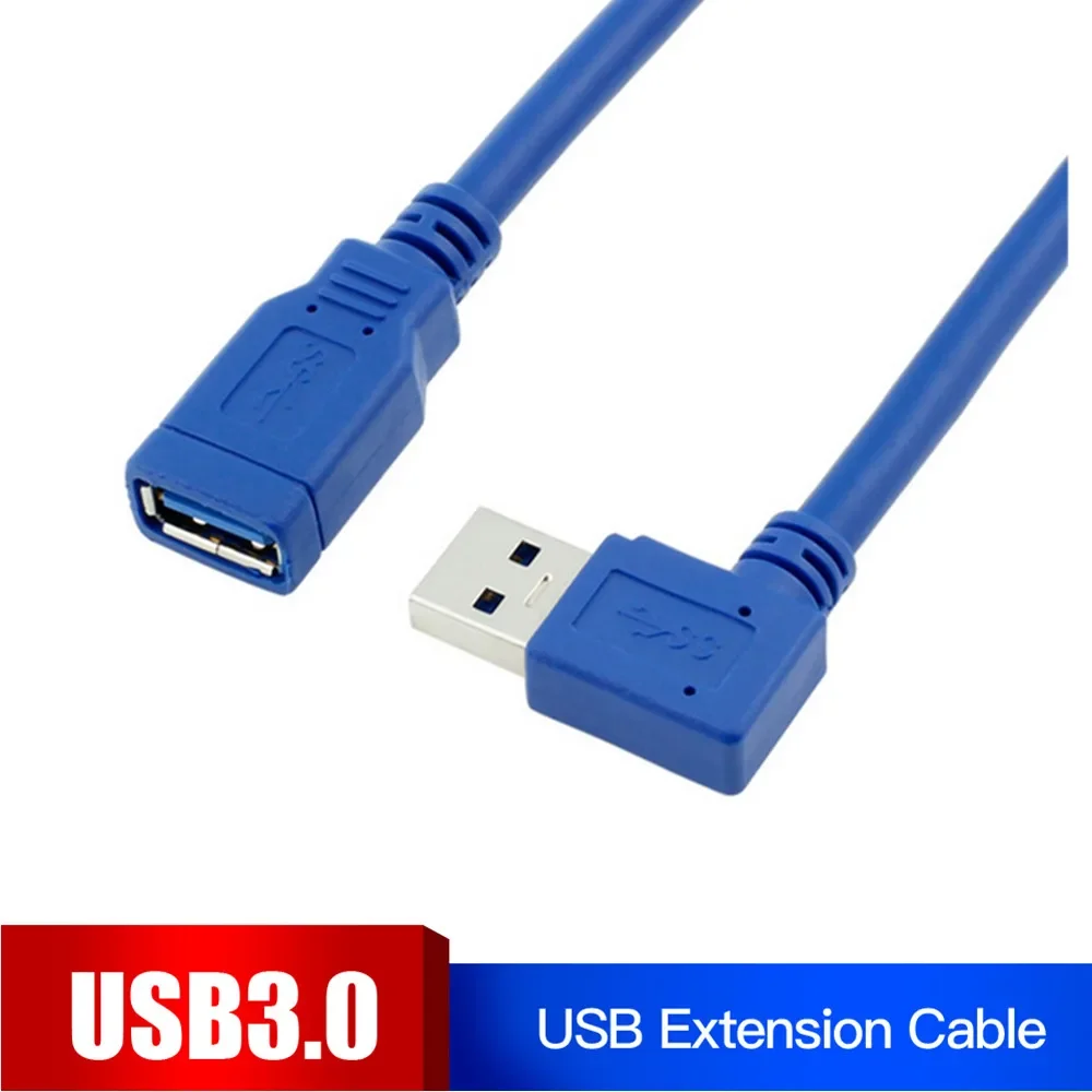 

1FT USB 3.0 Right Left Angle 90 Degree Extension 5Gbps USB 3.0 Cable Male To Female Adapter Cord USB Cable 0.3m