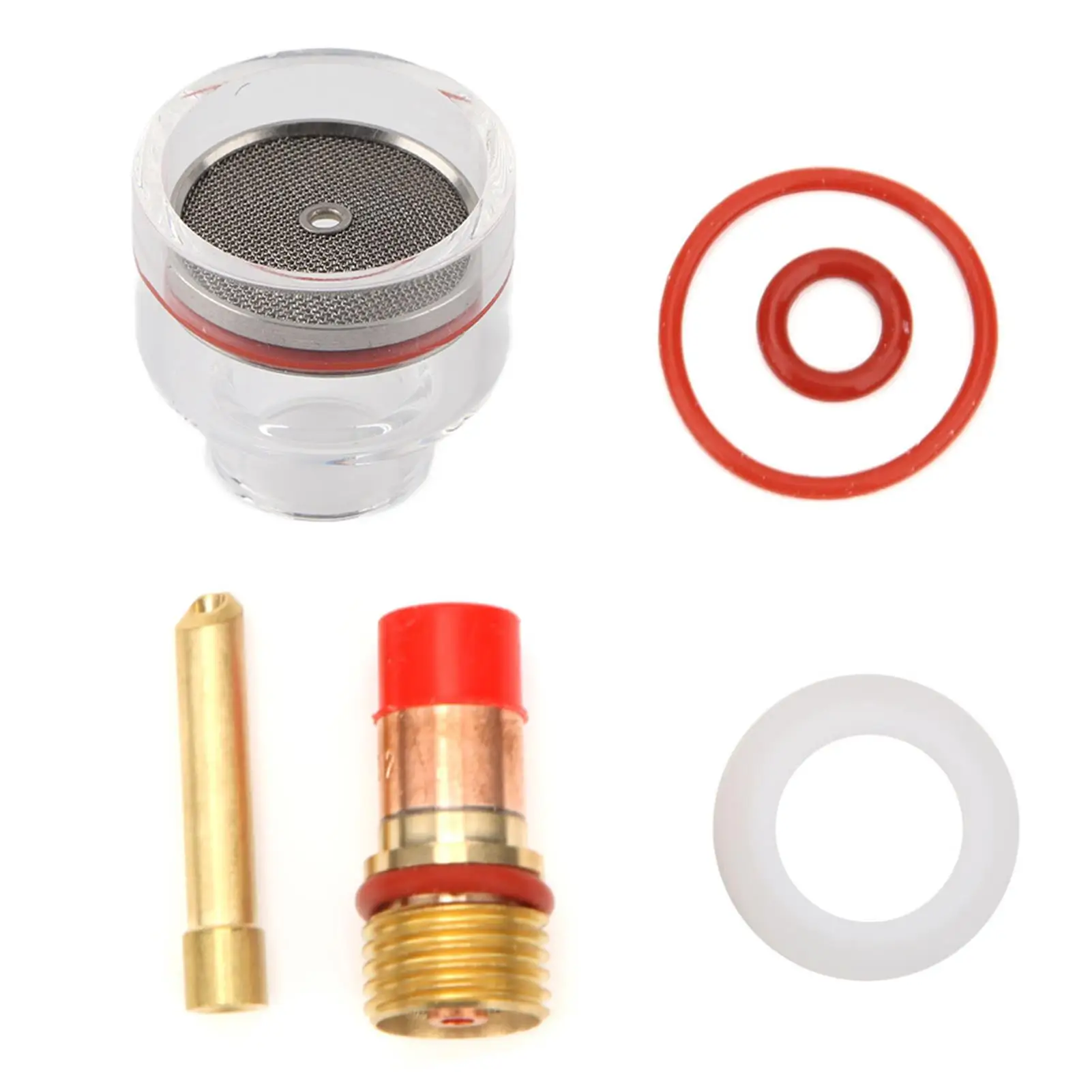 for wp Welding Torch Kit: Copper Collet & Glass Cup for wp -17/18/26 Argon Arc - Gas Lens Accessories