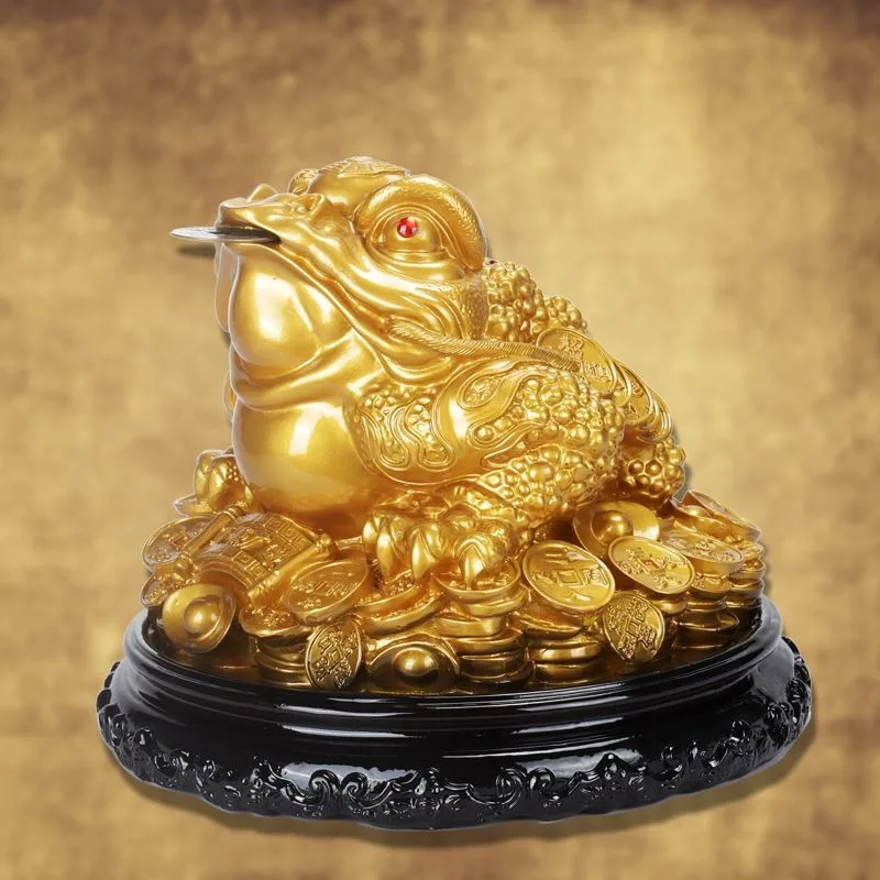 Cicada Wealth Golden Toad Ornament Three Legged Toad Shop Opened Gift Home Living Room Office Feng Shui Decoration
