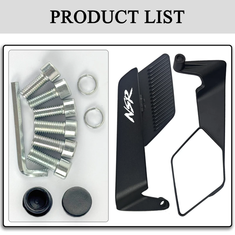 مرآة كبيرة لأجنحة السطح مرآة الرؤية الخلفية للدراجة النارية لشعار NSR NSR125 NSR250R NSR 125 250R NSR500 NSR50 #6