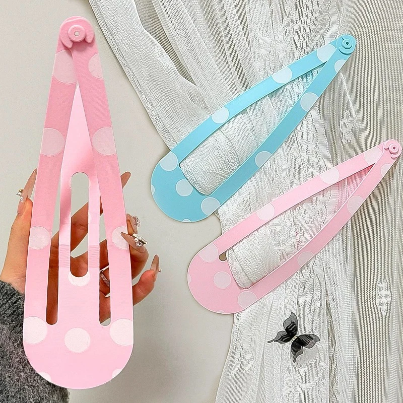 

Creative 20cm Hair Clip Funny 3D Printed Colorful Polka Dot Pattern Side Clip Photography Props Kawaii Style Decoration Hairpins