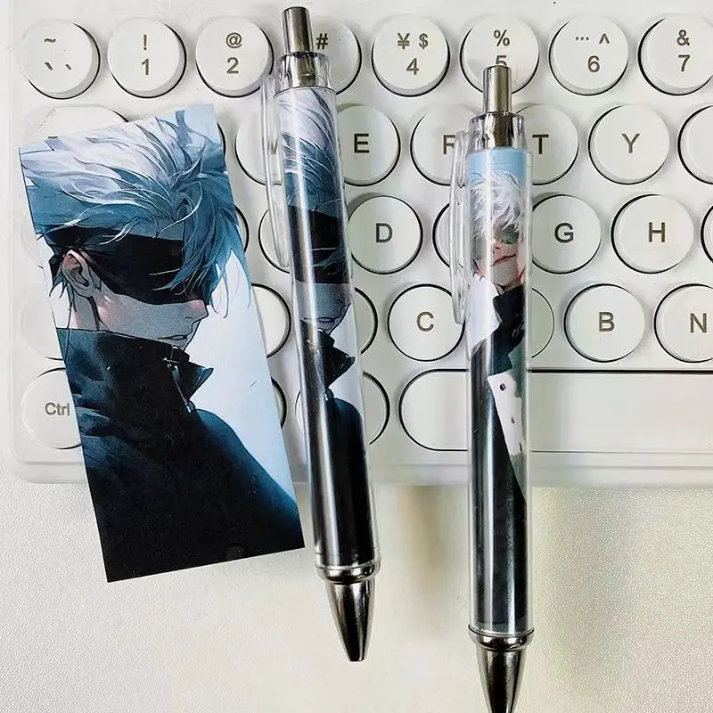 Jujutsu Kaisen Gel Pen Gojo Satoru 0.5mm Black Press Pen Anime Stationery Student School Exam Writing Drawing Cartoon Pens Gifts