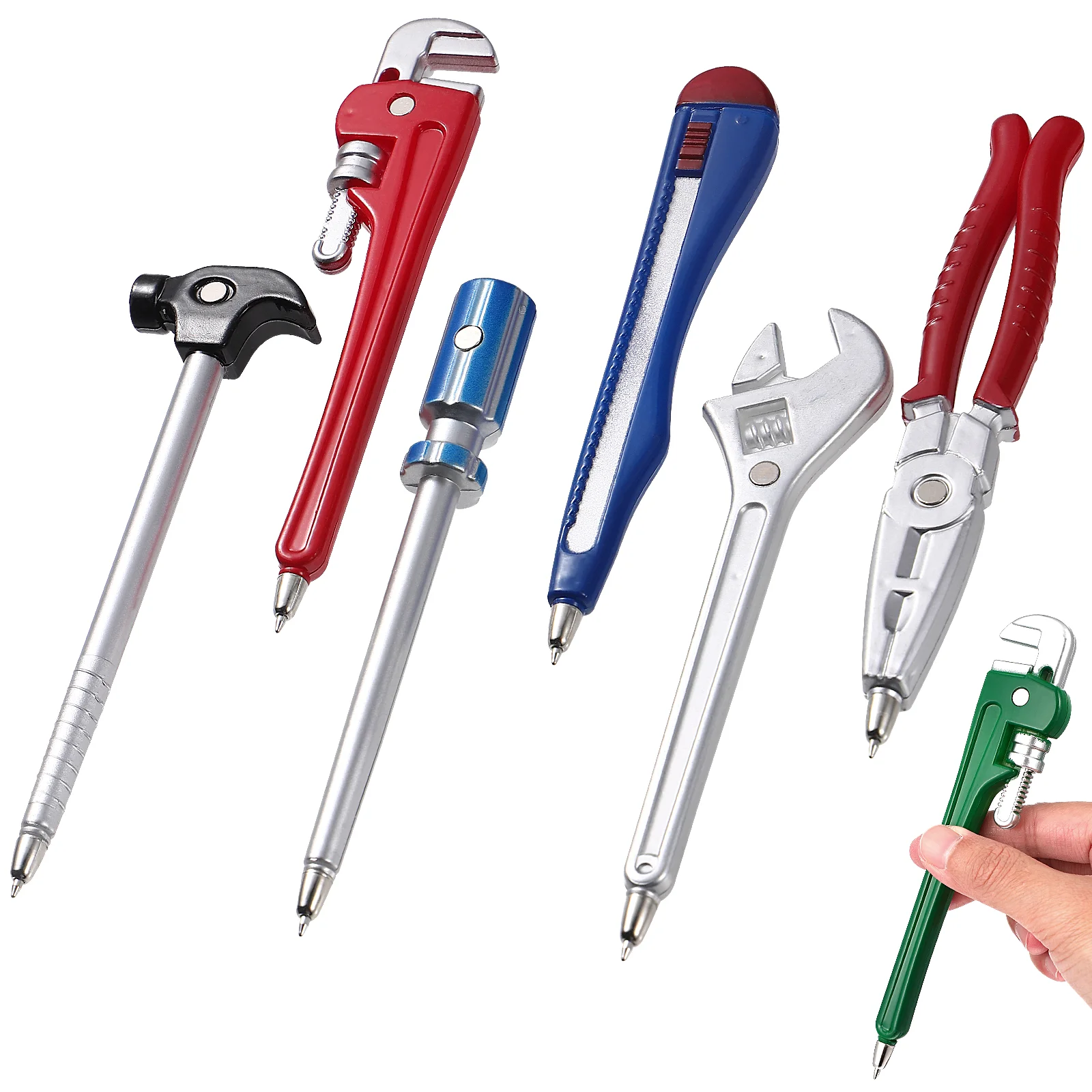 Pen Hardware Shaped with Knife, Spanner, Hammer,and Screwdriver Tips Ink School Writing Supplies Children's Gifts Stationery