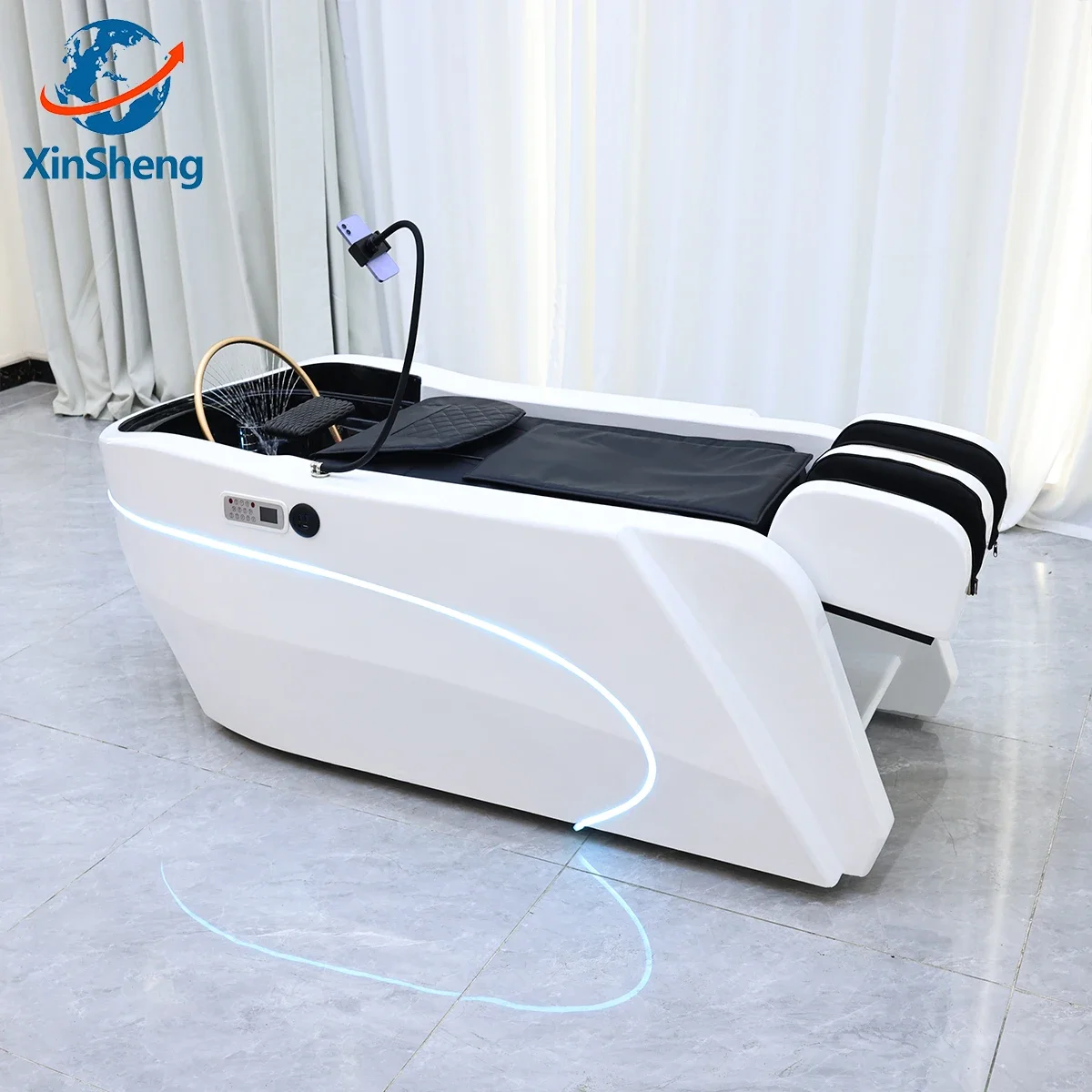 

XinSheng Hair Salon Shampoo Bed Head SPA Fumigation Machine Electric Massage Table for Leisure Health Store Commercial Furniture