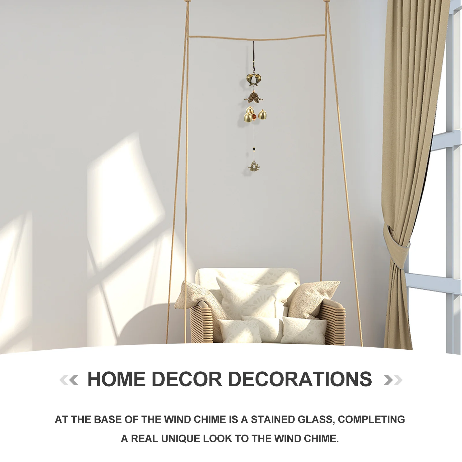 

Exquisite Metal Wind Chime Garden Balcony Decor Delicate Design Festive Atmosphere Holiday Party Accessory Wind Chime