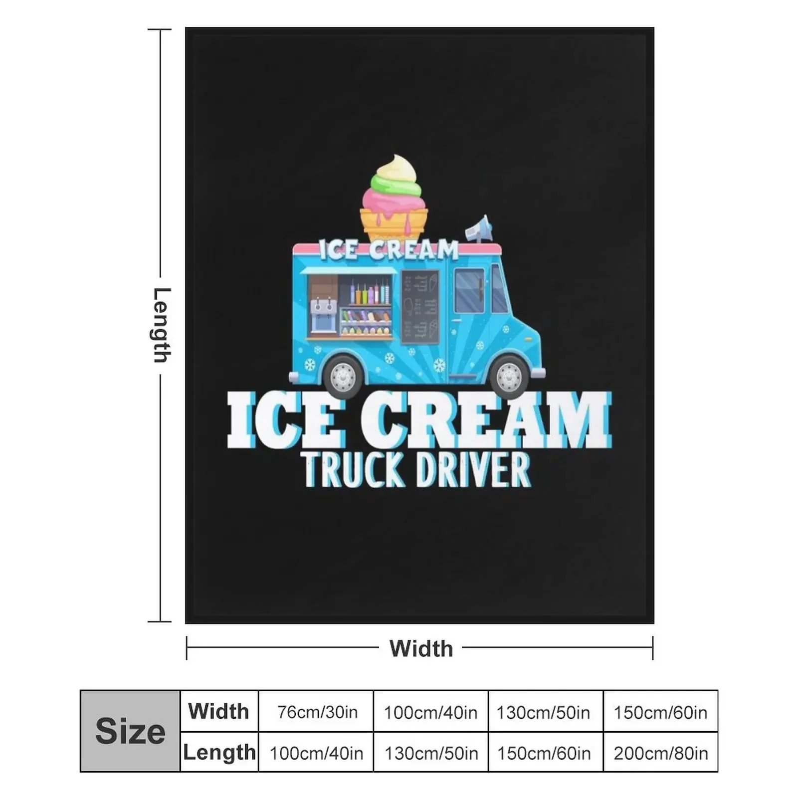 بلدي حلم سيارة هي شاحنة الآيس كريم متعة الآيس كريم عاشق رمي بطانية فاخرة السياحية الطفل البطانيات والبطانيات