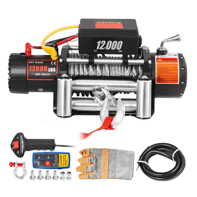 Winch for Recovery Truck 8000lbs 10000lbs 12000 Lbs 13000 Lbs Steel Wire Rope for Boat Cranes Auto