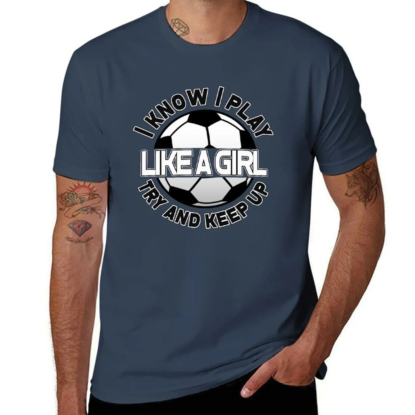 

I Know I Play Like A Girl, Try And Keep Up T-Shirt t shirts for man cotton funny funny t shirts man T-Shirt