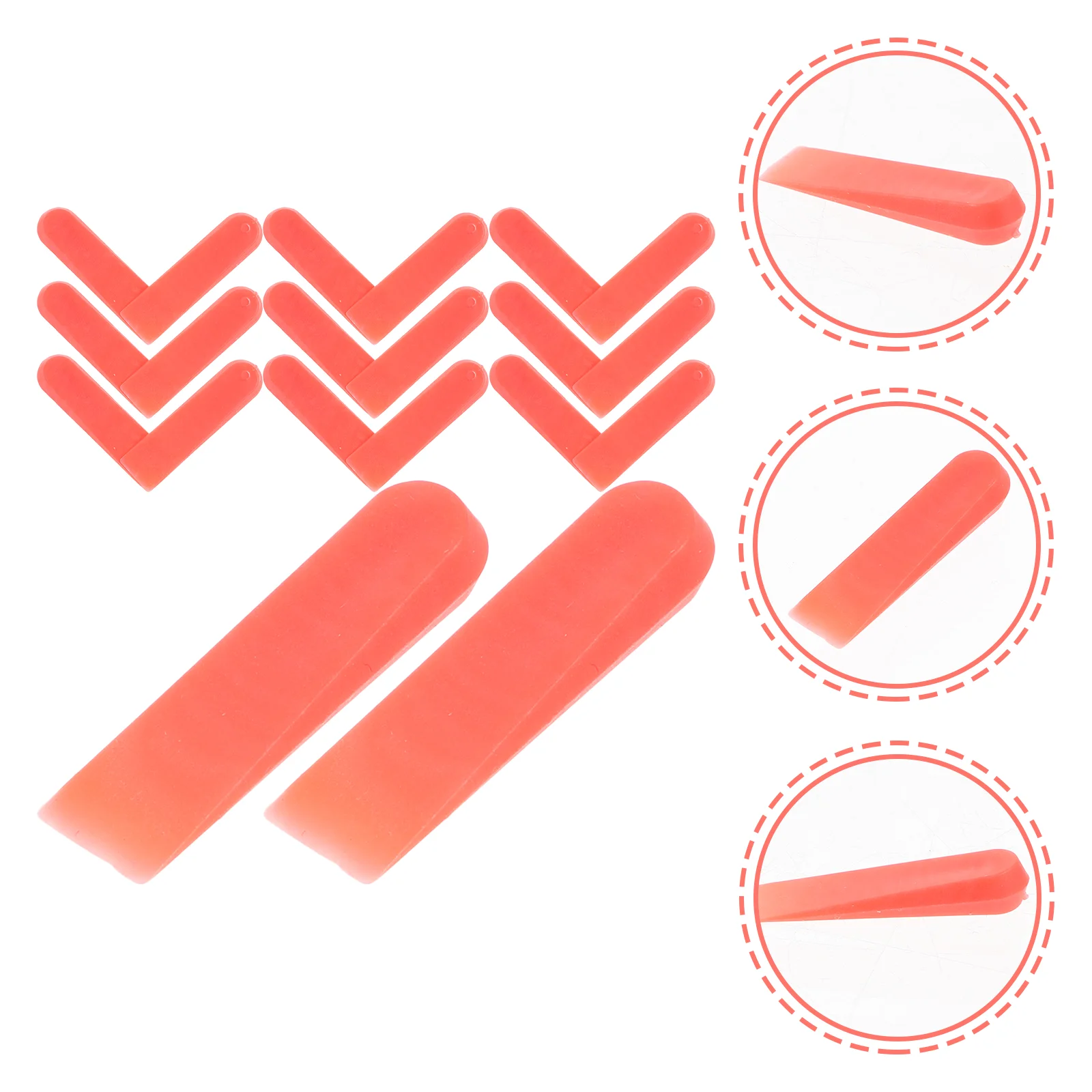 100 Pcs Tile Inserts Spacers Wedges Ceramic Tiling Tools Leveling Levelers Deck Tiles