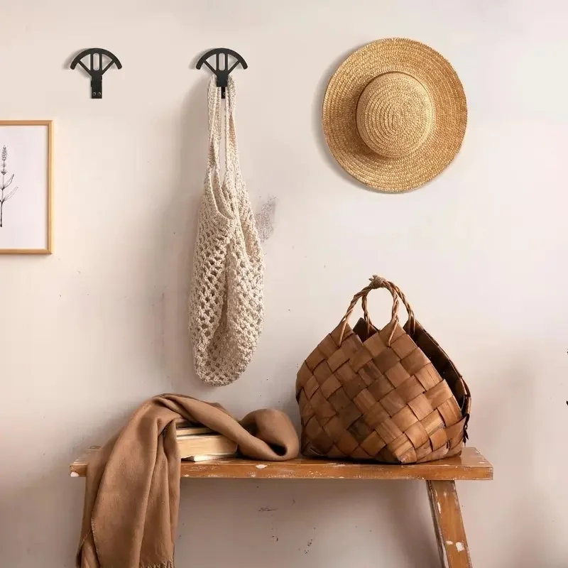 Wall-Mounted Wooden Cowboy Hat Rack, Crown Support Holder for Hat Shape Storage, Western Hat Displays and Space-Saving Decor