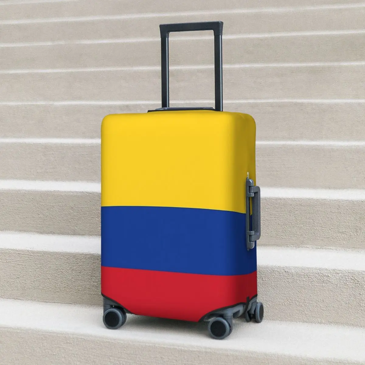 

Colombia Flag - Colombian Dress Suitcase Cover Protection Elastic Trip Luggage Protector Covers for 18-32 Inch