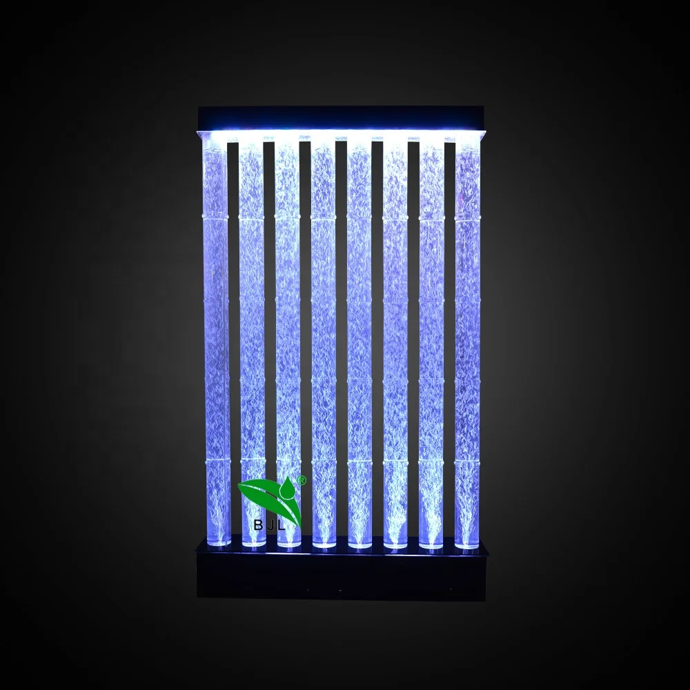 

Customization.Luxury Home Furniture Living Room Custom Made LED Water Bubble Screens with Water Fountain and Light Decoration