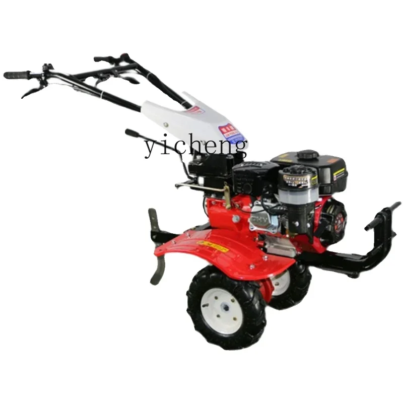 

ZK diesel micro tiller small soil loosening rotary tillage ridge weeding trench tillage machine gasoline multi-function