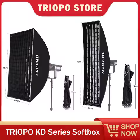 TRIOPO KD Series Portable Rectangular Honeycomb Grid Softbox with Bowens Mount and 360&deg; rotatable chuck for Studio Flash