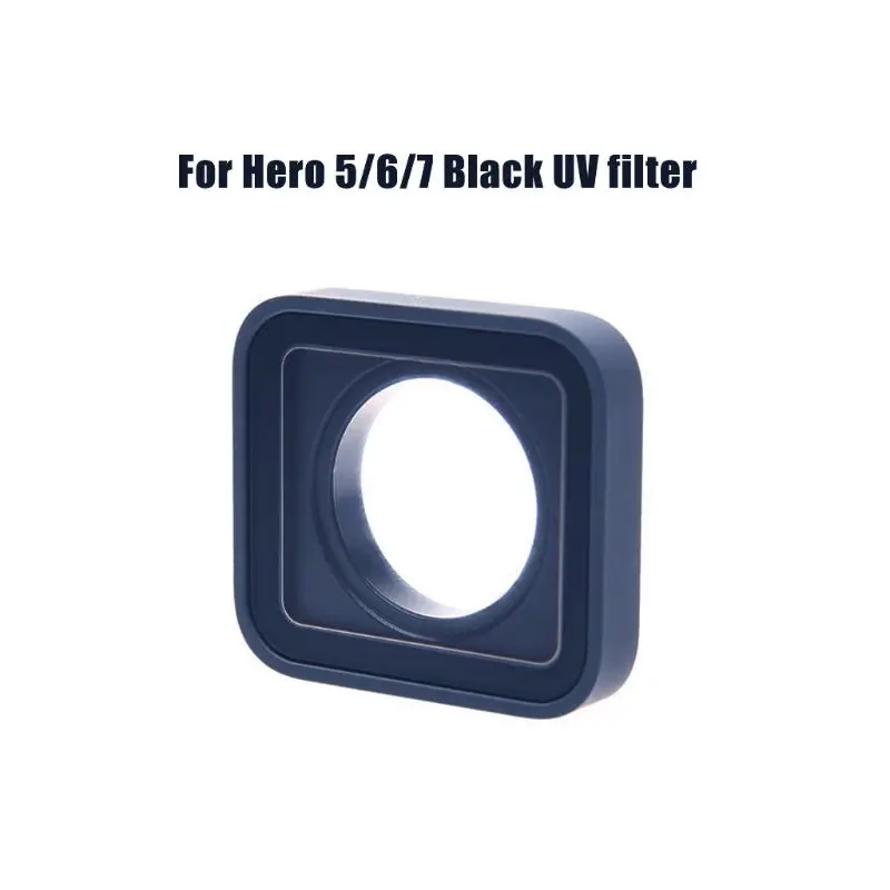 Protector cubierta puerta lateral lente filtro UV para HERO5/6/7 negro/7 blanco