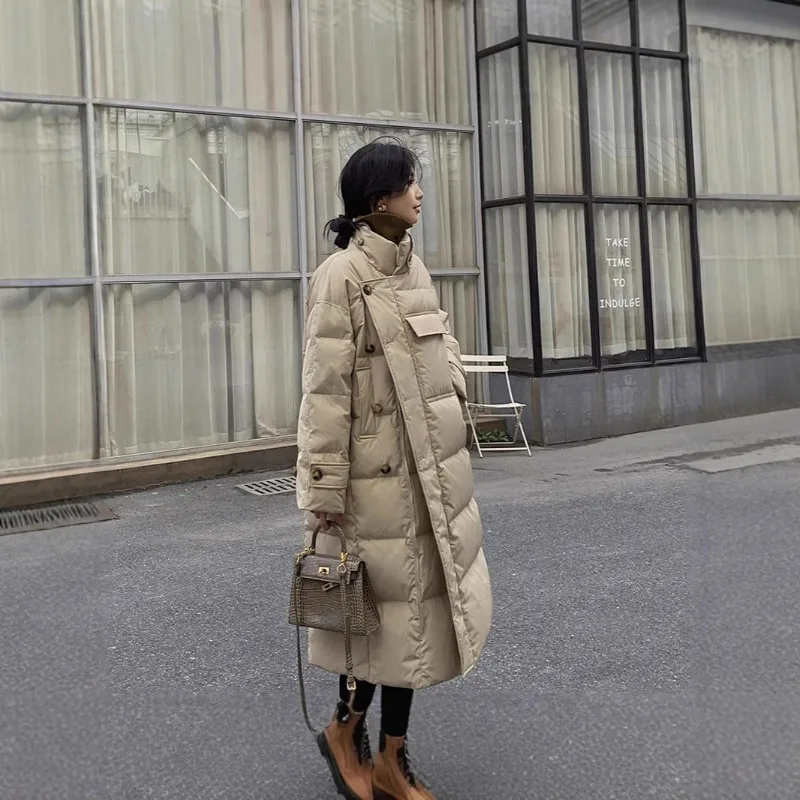 

The New Korean Version of The Winter Fashion Down Cotton-padded Jacket for Women in 2025 Mid-length Loose Design and Thickened