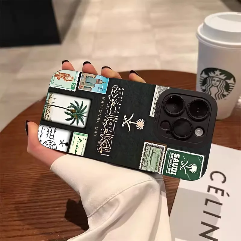Kingdom Of Saudi Arabia Flag Phone Case For iPhone 17 16 15 14 13 12 11 Pro Max 7 8 16 Plus 17Air Shockproof Soft Silicone Cover