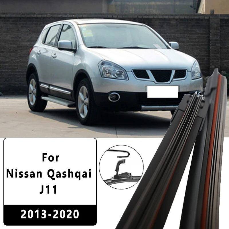 

Car Front Windscreen Wiper Blades Brushes Windshield Window Cutter Accessories 2PCS for Nissan Qashqai J11 2013-2020 26"+17"