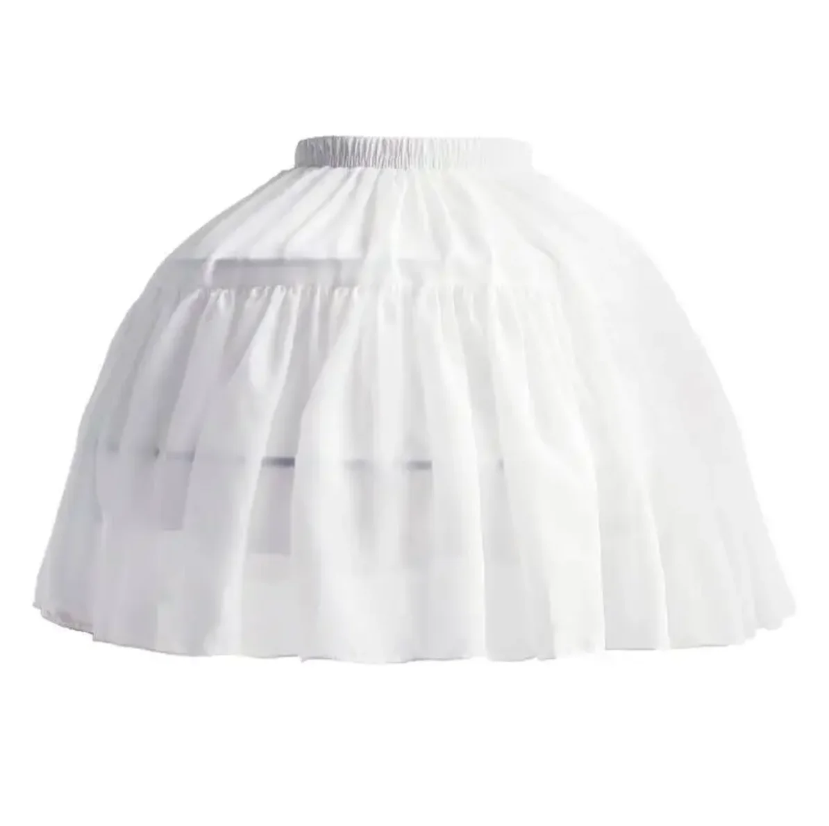 Women Girls Ruffled Short Petticoat Solid Fluffy Bubble Tutu Skirt Puffy Half Slip Prom Crinoline Underskirt No Hoop