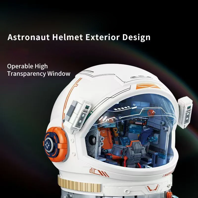 Capsule spatiale univers aventure Construction brique astronaute casque figurines bloc Construction modèle jouet éducatif avec lumière