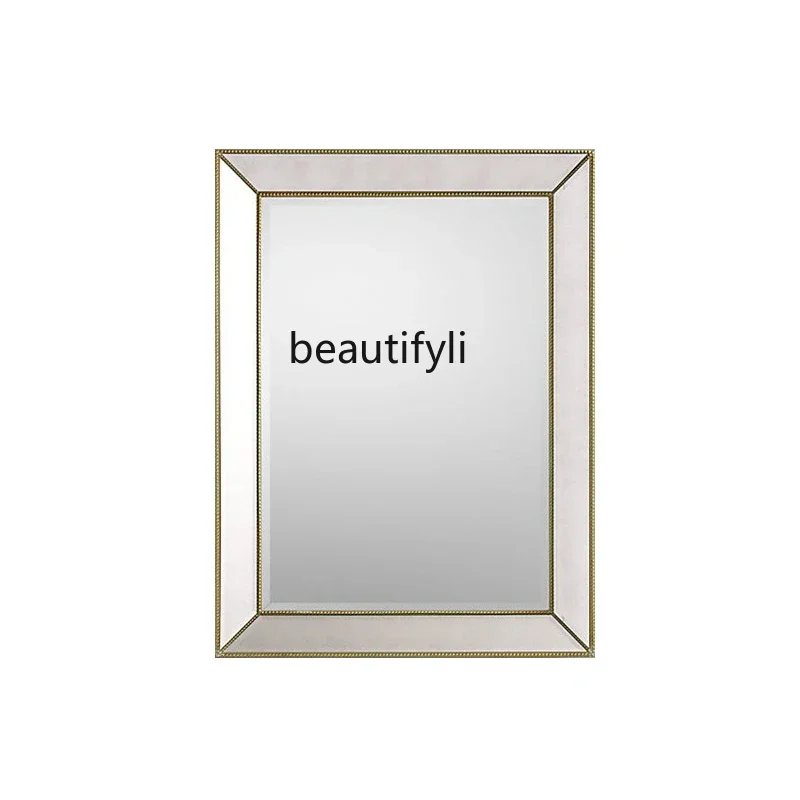 

A13 Bathroom Toilet Square Wall Hanging Dressing Mirror Retro Porch Decorative Makeup Mirror