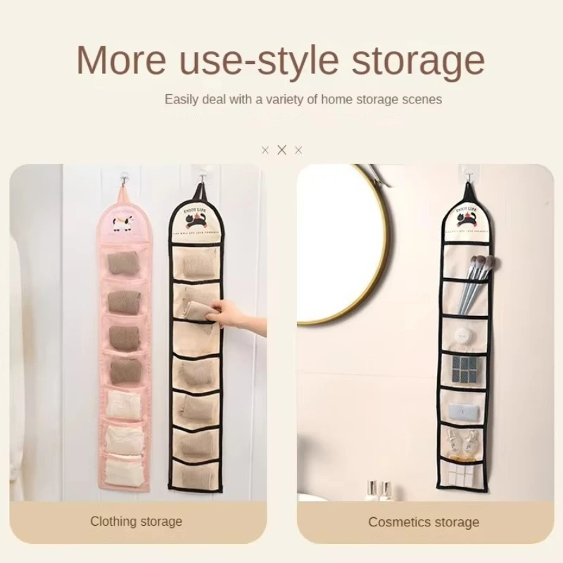 Storage Mesh Bag Underwear Socks Storage, Net Pocket Portable Multi-layer Storage Bag Lingerie Storage Hanging Bag