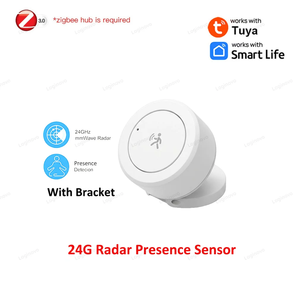 ZigBee 24G MmWave Radar-Bewegungssensor für menschliche Anwesenheit, Mini-PIR-Detektor für Tuya Smart Life Z2M Hausautomation, Gateway erforderlich