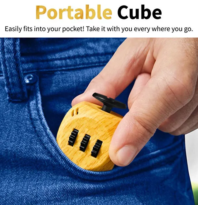 Fidget Cube Brinquedos para Crianças e Adultos, 6 Lados, Anti Stress, Dados Mágicos, Autismo, ADHD, TOC, Alívio da Ansiedade, Foco, EDC, Mão Sensorial