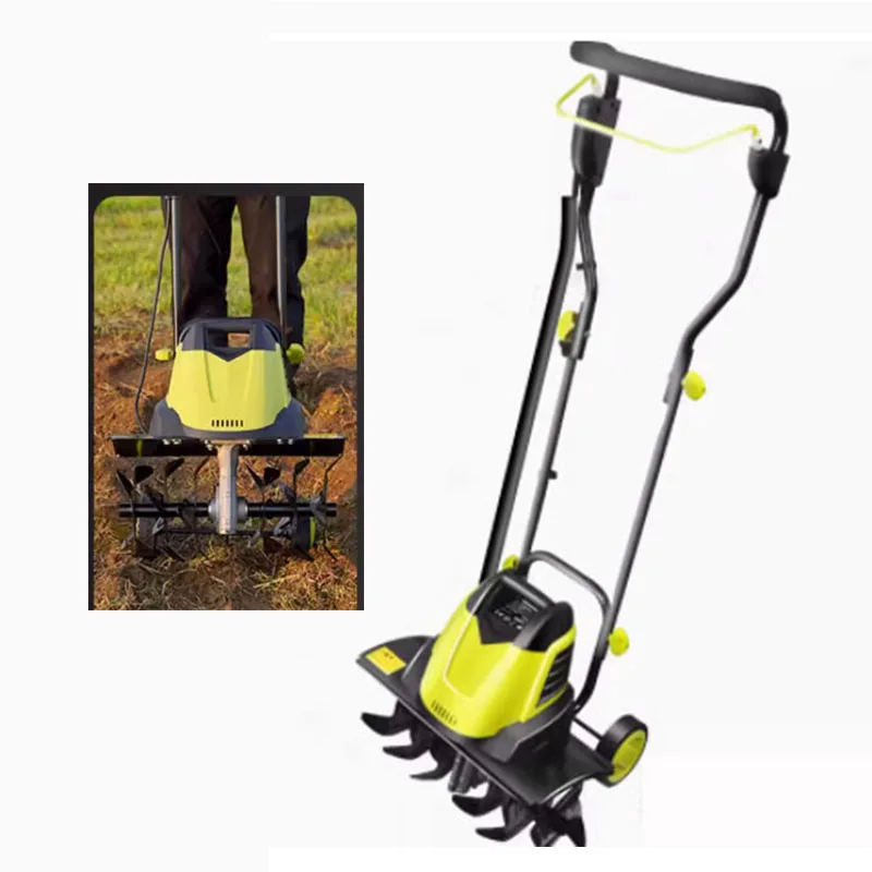 

220V Multifunctional Garden Rotary Cultivator Bulldozer Agricultural Rotary Tiller Electric Small-Scale Scarifier Plow