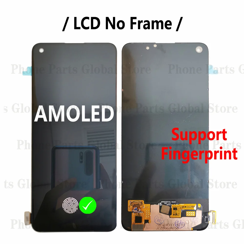 For OPPO Realme 7 Pro LCD With Frame RMX2170 LCD Display Screen Touch Digitizer Sensor Assembly Replacement Realme7Pro LCD Parts