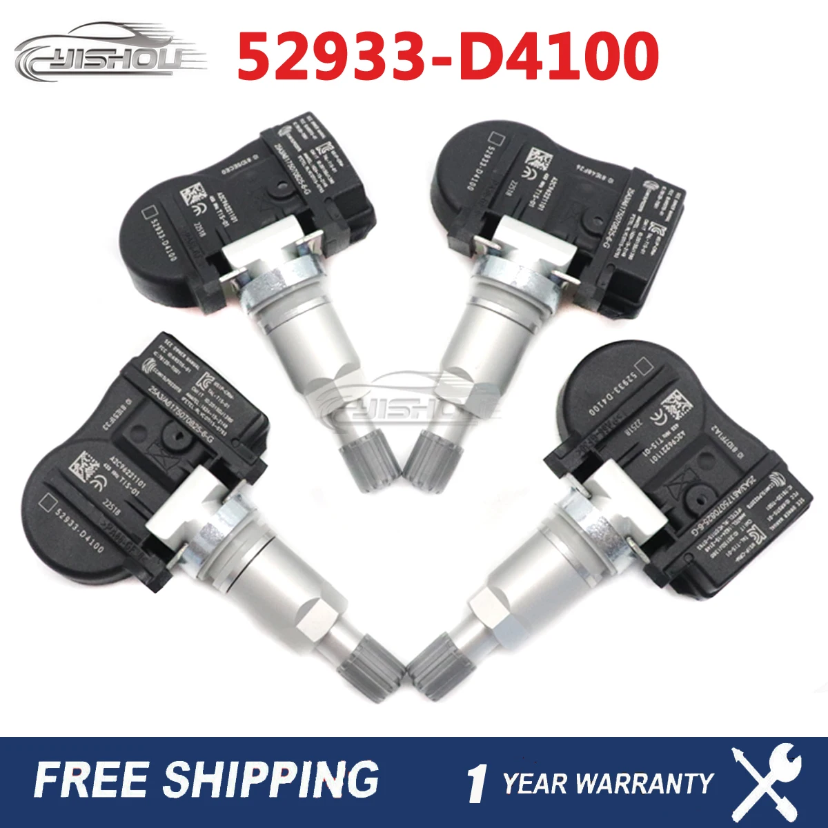 

52933-D4100 TPMS Tire Pressure Sensor 433MHz For Kia K2 K5 Niro Optima Soul For Hyundai Elantra Elantra(AD) Encino Genesis i30