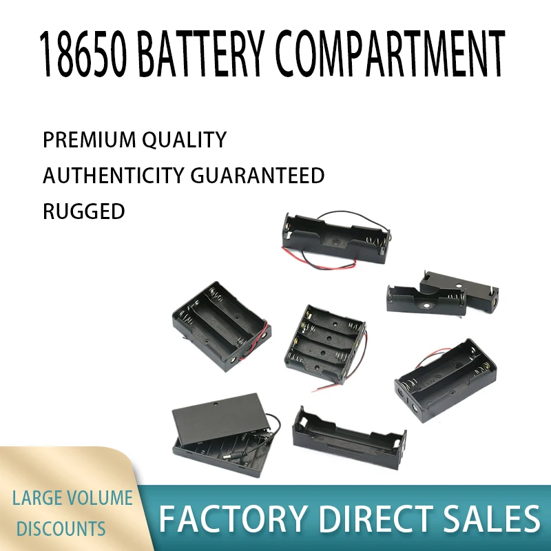 

18650 Battery Storage Box / 6F22 9V Battery Case Holder DIY Batteries Clip Holder CR2032 6V Battery Slot Way 4 Pieces
