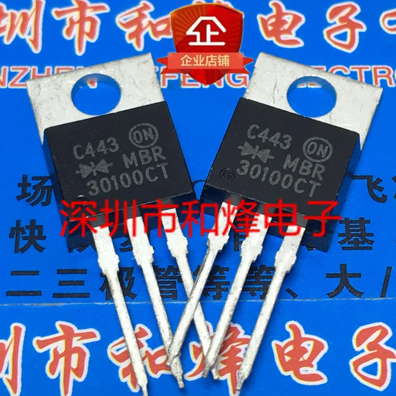 5PCS-10PCS MBR30100CT  TO-220 100V 30A   Original On Stock Quicky Shipping