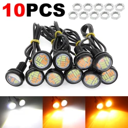 10 Pcs 23mm Eagle Eye 4014 12SMD White/Amber 12V Car Fog DRL Bulb  Auto Reverse Backup Parking Signal Lamp