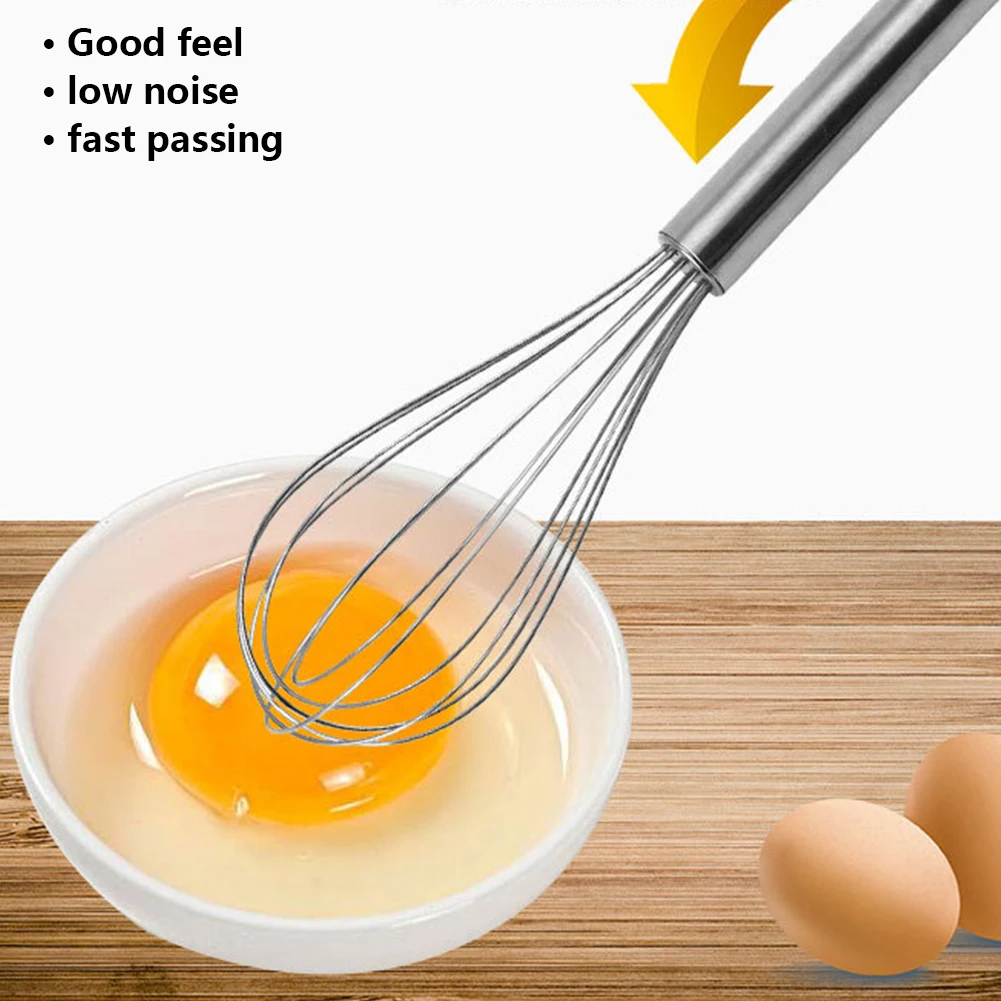 8 Inch Wire Whisk Home Kitchen Accessories Beating Stirring Dishwasher Cooking Blending Tool Manual Stainless Steel Eggs Beater