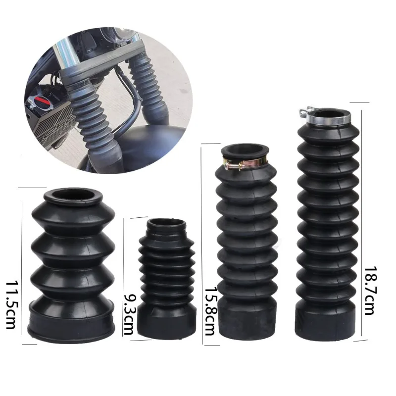 Motorcycle Front Fork Dust Gaiter Boots 30/26mm, Rubber Shock Protector Cover for Yamaha Honda Off Road