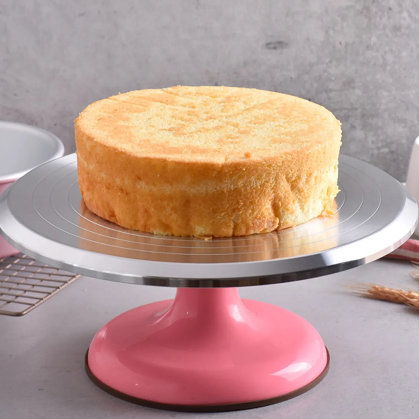 Cake Turntable Baking Tools For Cake Making 10 Inch/12 Inch Aluminum Alloy Stable Rotation Removable And Easy To Clean Bakeware