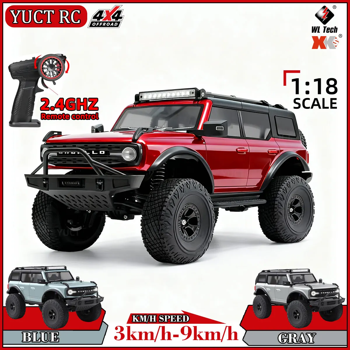 

Wltoys RC Cars 184023 1/18 RC Offroad 4x4 2.4G Electric Remote controlled Car 1:18 4WD Off Road Climbing Crawler boys Toys