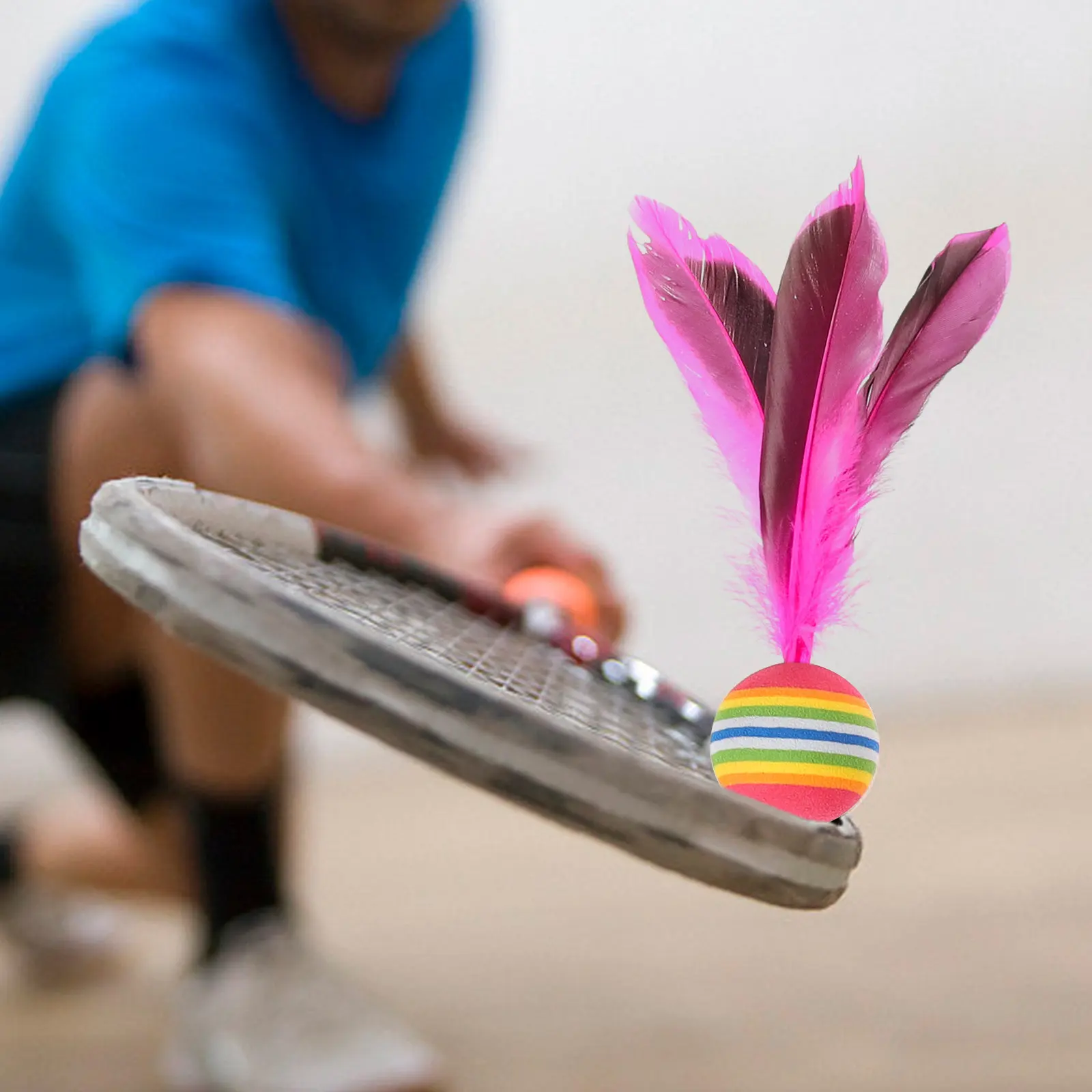 

10Pcs Colorful Badminton Shuttlecocks Wear-Resistant High-Elastic for Kids Adults Practice Sport Coordination Skill Training