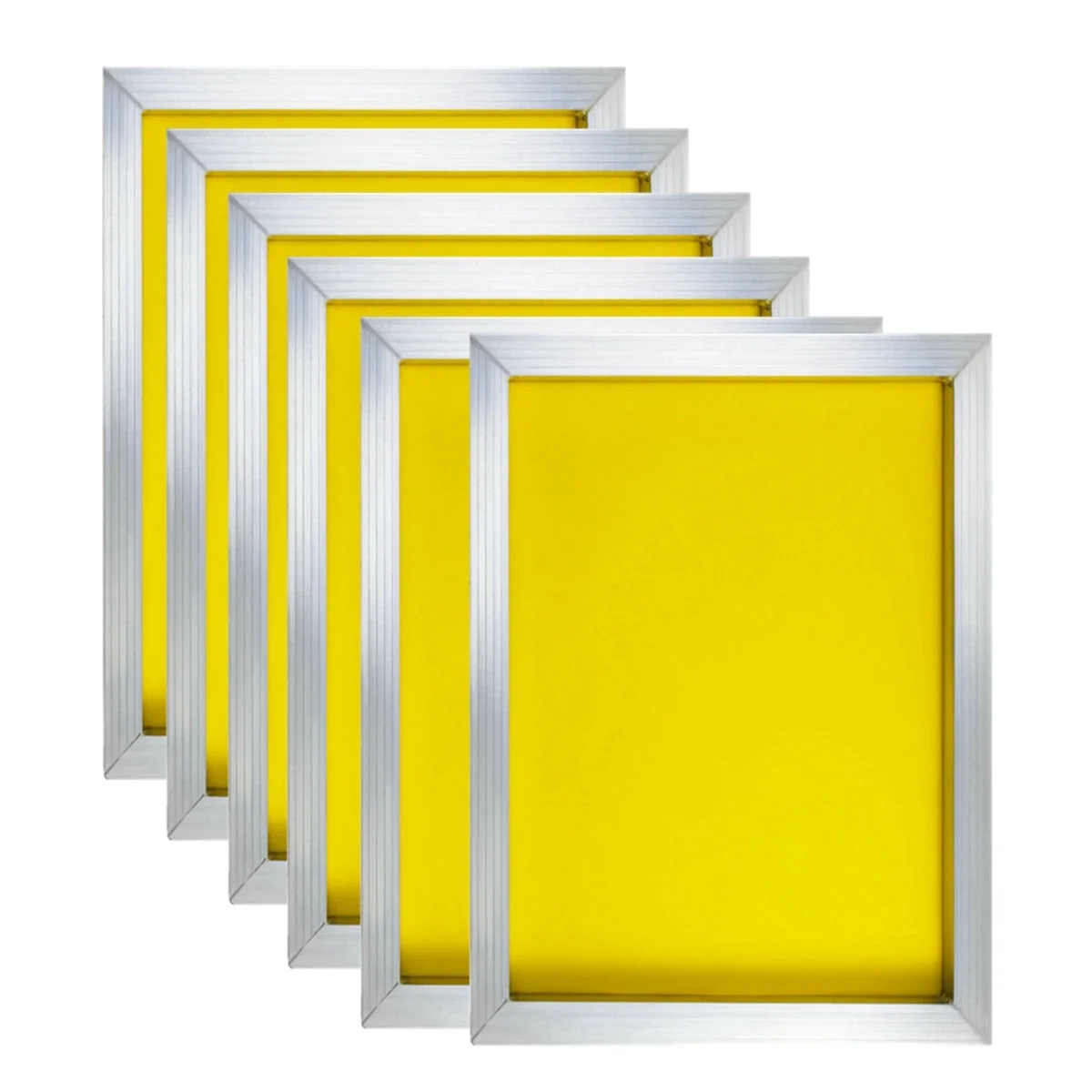 120 300 350 420 Mesh Count Screen printing Aluminum Frame Silk Mesh Screen Printing Pre-Stretched Yellow Polyester Mesh Frames