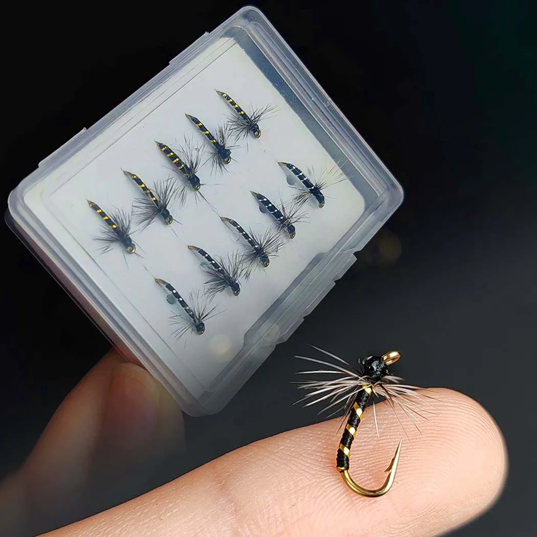 5/10Pieces-With Box Griffith Midges Bait -Sizes#14| Fly Fishing Flise Bait | Dry Flies| Fishing for Trout/Perch view 2
