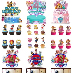 Cartoon Paw Patrol Cake Decoraties Honden Skye Cake Toppers Jongen Verjaardagsfeestje Decoratie Cupcake Benodigdheden Baby Shower Benodigdheden