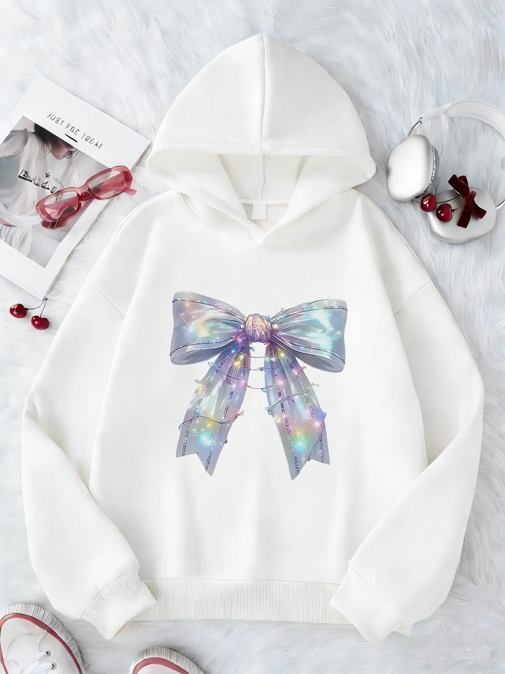 Hip-Hop-Bogen-Kinder-Hoodie, süßer Retro-Kapuzenpullover für Jungen und Mädchen, Herbst-Frühling, lässige Hoodies