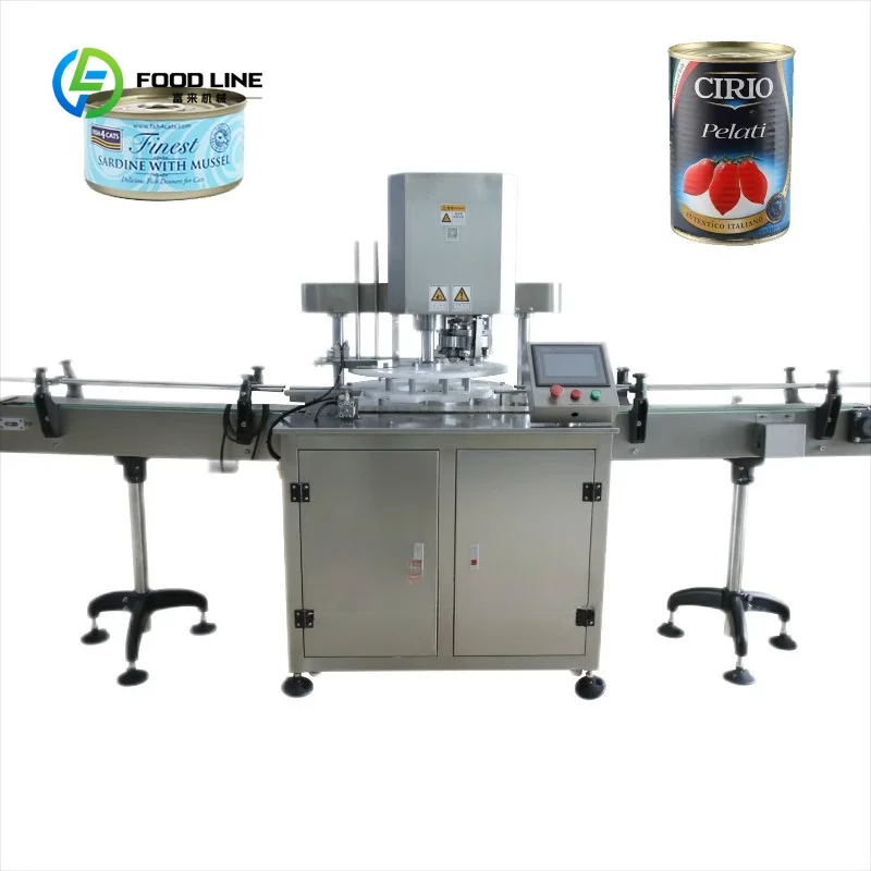 Customized Easy Operation PLC Control Automatic Tin Can Seamer Beer Ring Pull Cans Sealing Machine Food Canning Machinery