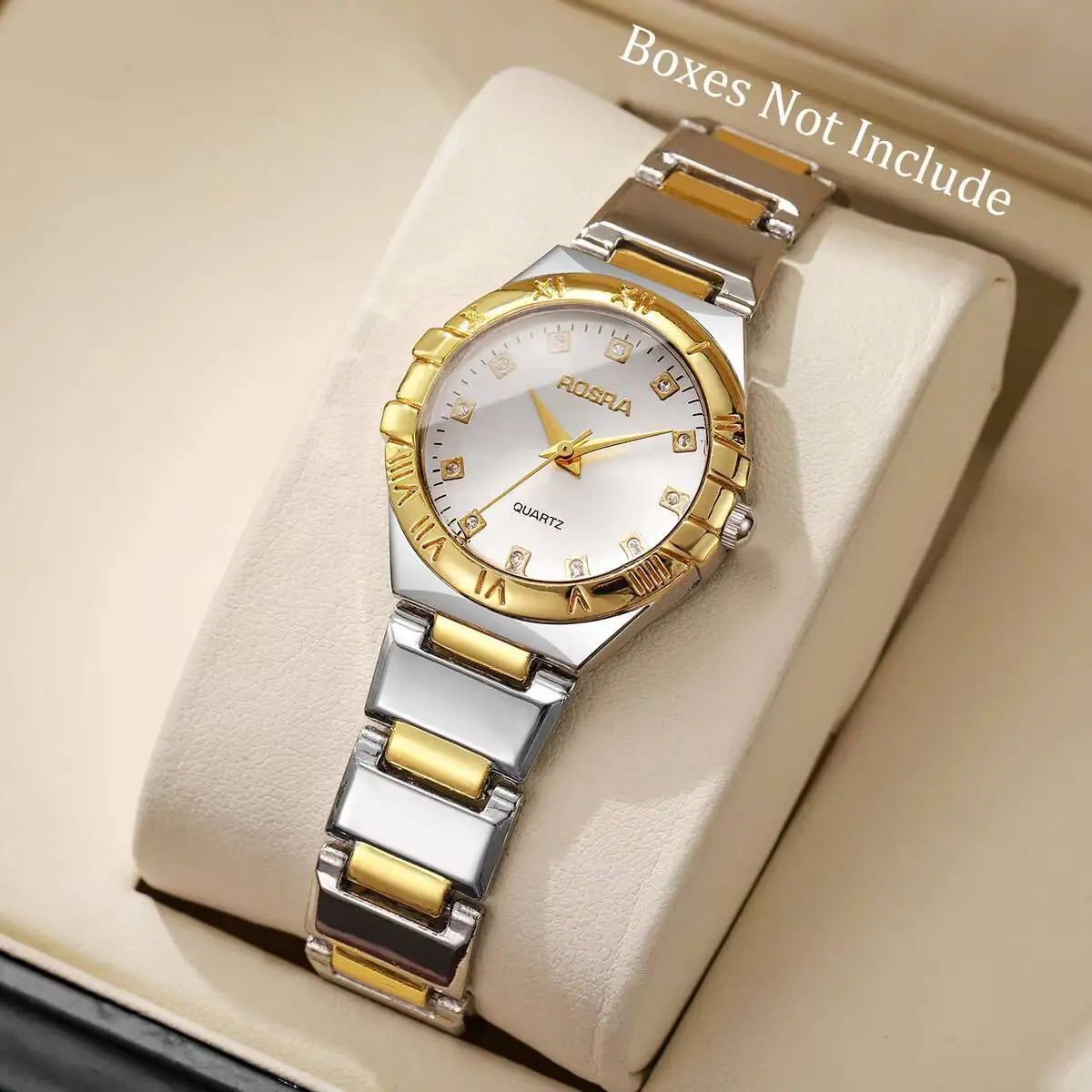 

Fashion Rhinestone Women Watches Luxury Stainless Steel Strap Quartz Wristwatch For Ladies Clock Reloj Mujer（Without Box）