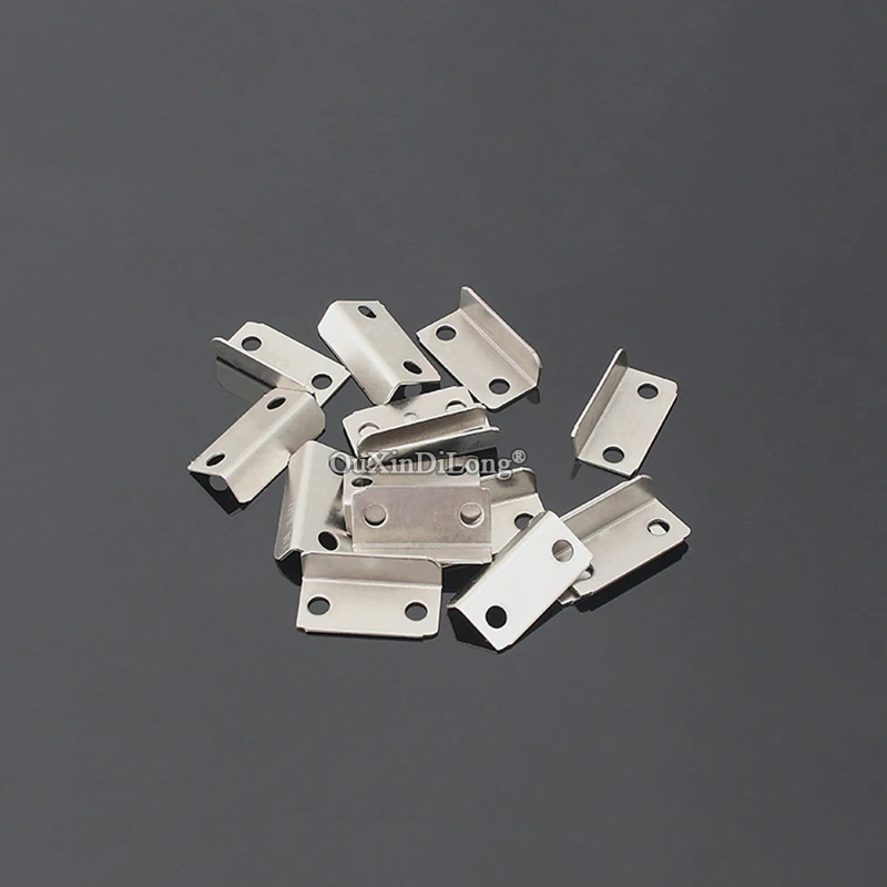 Brand New 200PCS Metal Cam Lock Strike Plate L Shape Right Angle Home Office Drawer Lock Buckle Corner Codes Furniture Hardware