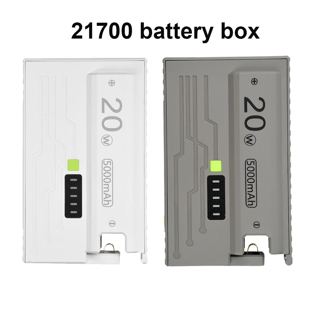 1 section 21700 battery box DIY kit with ejector plug Mobile power shell 20W fast charging Dual mode support small current