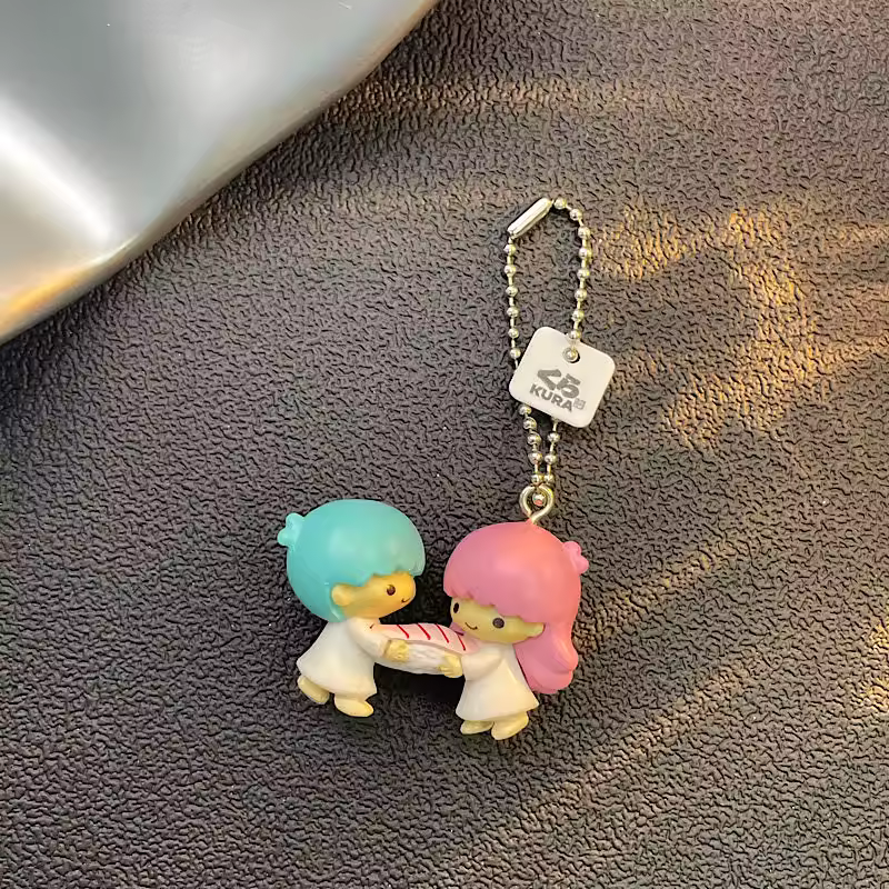 Sanrio Little Twin Star Kawaii Cartoon Zipper Accessories Bag Pendant Decoration Mobile Phone Chain Creative Couple Keychain - AliExpress 26